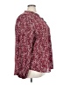 Lush 100% Polyester Burgundy Long Sleeve Blouse Size 3X - photo 4