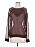 Frenchi Brown Long Sleeve Top Size M - photo 1