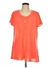 Calvin Klein Orange Short Sleeve Henley Size L - photo 1