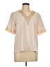 Shein 100% Polyester Tan Short Sleeve Blouse Size L - photo 1