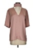 Theory 100% Polyester Brown Short Sleeve Blouse Size S - photo 1