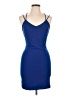 Body Central Solid Blue Cocktail Dress Size L - photo 1