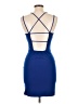 Body Central Solid Blue Cocktail Dress Size L - photo 2