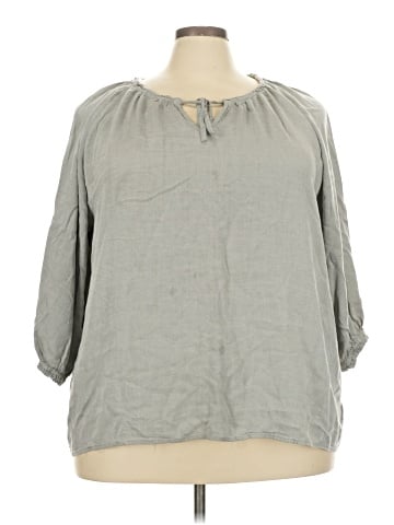 Como Blu 3/4 Sleeve Blouse (view 1)