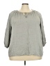 Como Blu 100% Rayon Gray 3/4 Sleeve Blouse Size 3X - photo 1