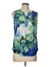 Notations 100% Polyester Blue Sleeveless T-Shirt Size L - photo 1