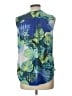 Notations 100% Polyester Blue Sleeveless T-Shirt Size L - photo 2