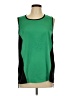 Calvin Klein 100% Polyester Green Sleeveless Top Size L - photo 1