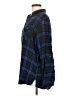 Express Outlet Plaid Blue Long Sleeve Button-Down Shirt Size L - photo 5