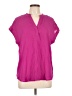 Cynthia Steffe 100% Polyester Pink Short Sleeve Blouse Size L - photo 1