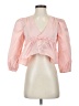 Sunday Best 100% Polyester Pink 3/4 Sleeve Blouse Size XXS - photo 1