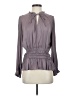 Current Air 100% Polyester Gray Long Sleeve Blouse Size XS - photo 1