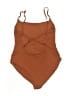 Unbranded Solid Brown One Piece Swimsuit Size XL (estimated) - photo 2