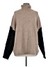 LINE Color Block Tan Turtleneck Sweater Size M - photo 1