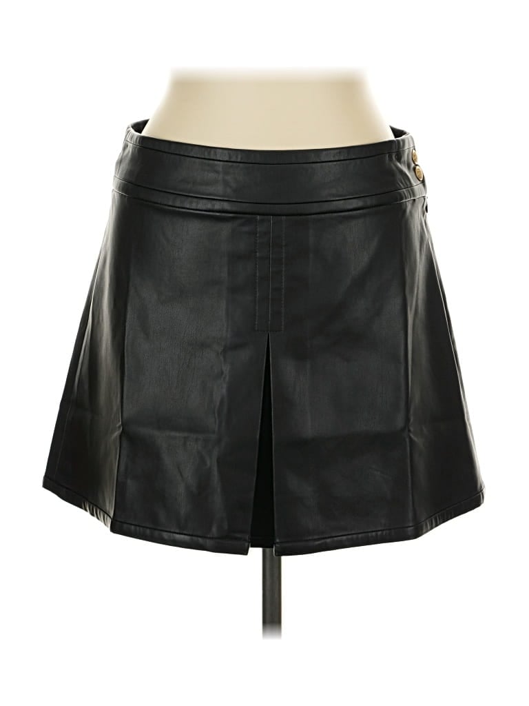 Jcrew Faux Leather Skirt In Black
