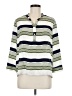 Collective Concepts 100% Polyester Stripes Green 3/4 Sleeve Blouse Size M - photo 1
