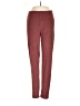 Lyssé Solid Burgundy Casual Pants Size S - photo 1