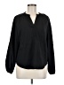 Olivia Grey Black Long Sleeve Blouse Size M - photo 1