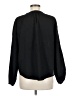 Olivia Grey Black Long Sleeve Blouse Size M - photo 2