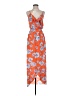 Everly 100% Polyester Print Orange Casual Dress Size S - photo 1