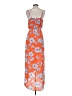 Everly 100% Polyester Print Orange Casual Dress Size S - photo 2