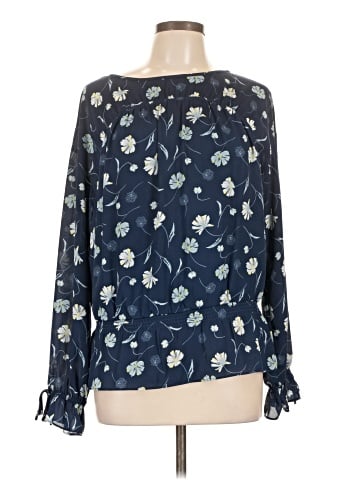 Kaari Blue 3/4 Sleeve Blouse (view 1)