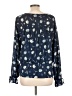 Kaari Blue 100% Polyester Floral Blue 3/4 Sleeve Blouse Size L - photo 2