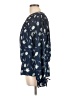 Kaari Blue 100% Polyester Floral Blue 3/4 Sleeve Blouse Size L - photo 5