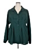 Unbranded 100% Polyester Green Long Sleeve Blouse Size 4XL - photo 1