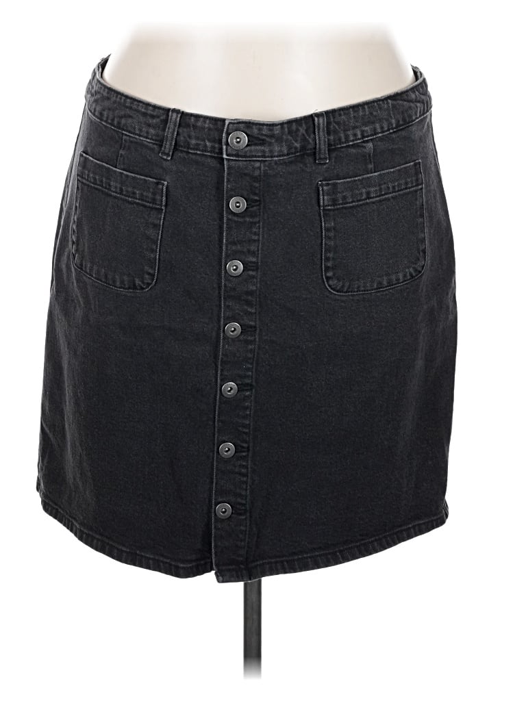 Pre-owned Torrid Denim Skirt In Gray