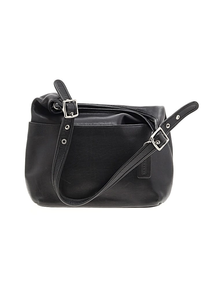 Pre-owned Coach Leather Shoulder Bag In Black