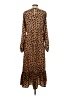 Missguided 100% Polyester Animal Print Brown Casual Dress Size 4 - photo 2