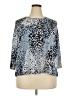 Kim Rogers Animal Print Blue 3/4 Sleeve Blouse Size 2X - photo 1