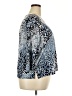 Kim Rogers Animal Print Blue 3/4 Sleeve Blouse Size 2X - photo 4