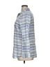 J. McLaughlin Stripes Blue 3/4 Sleeve Button-Down Shirt Size XL - photo 5