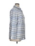 J. McLaughlin Stripes Blue 3/4 Sleeve Button-Down Shirt Size XL - photo 4