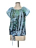 Sami & JO 100% Polyester Blue Short Sleeve Blouse Size M - photo 1