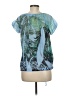 Sami & JO 100% Polyester Blue Short Sleeve Blouse Size M - photo 2