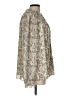 Current Air 100% Polyester Animal Print Silver Long Sleeve Blouse Size L - photo 4