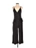 Kaileigh Stripes Black Jumpsuit Size M - photo 1