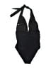 Aimage Solid Black One Piece Swimsuit Size S - photo 2