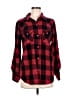 Twenty One 100% Cotton Plaid Red Long Sleeve Button-Down Shirt Size M - photo 1