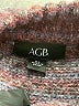 AGB 100% Polyester Tweed Burgundy Turtleneck Sweater Size XL - photo 7