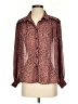 Umgee Animal Print Brown Long Sleeve Blouse Size S - photo 1