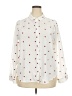 LC Lauren Conrad 100% Polyester Hearts Ivory Long Sleeve Blouse Size XXL - photo 1