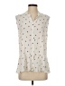 Paul Smith 100% Viscose Hearts Ivory Sleeveless Button-Down Shirt Size P (petite) - photo 1