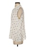 Paul Smith 100% Viscose Hearts Ivory Sleeveless Button-Down Shirt Size P (petite) - photo 5