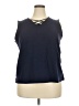 Talbots Outlet 100% Cotton Blue Sleeveless Blouse Size 2X - photo 1