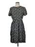 J.Crew 100% Viscose Polka Dots Blue Casual Dress Size 8 - photo 1