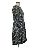 J.Crew 100% Viscose Polka Dots Blue Casual Dress Size 8 - photo 4
